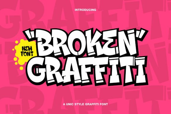 Broken Graffiti: Unleashing Urban Energy in Your Designs