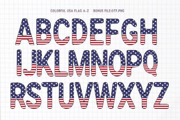Colorful USA Flag: A Font Duo for Vintage Patriotism