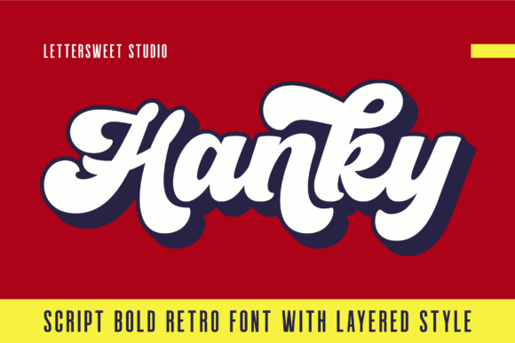 Hanky: Bold Script Font with Vintage Layered Flair