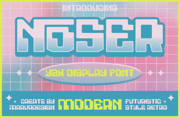 Noser: The Modern Y2K Typeface for Bold Visual Statements