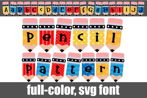 Pencil Pattern: The Full-Color SVG Font with Creative Flexibility