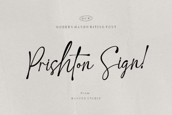 Prishton Sign: The Handwritten Font with a Polished Edge