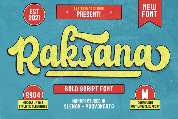 Raksana: A Script Font That Brings Bold, Nostalgic Character
