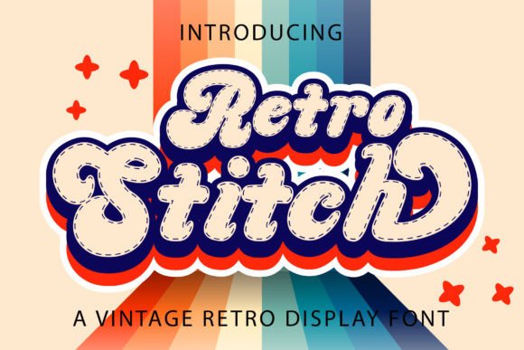 Retro Stitch: The Vintage Font That Makes Designs Feel Authentic