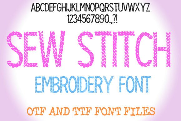 Sew Stitch Embroidery: A Font with Handmade Heart
