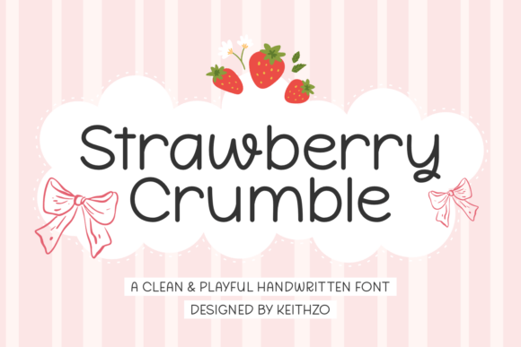 Strawberry Crumble: The Handwritten Font That Feels Like a Sunny Day