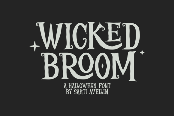 Wicked Broom: A Curly Halloween Font with Spooky Charm