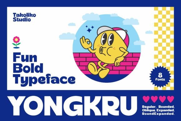 Yongkru: The Playful Typeface for Modern Retro Branding